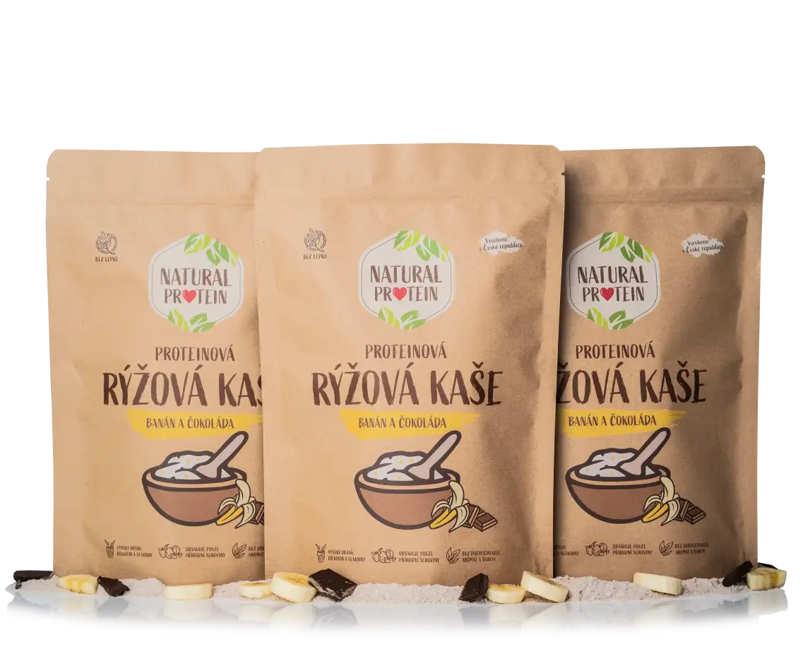 Proteinová rýžová kaše Banán a čokoláda 3 kusy
