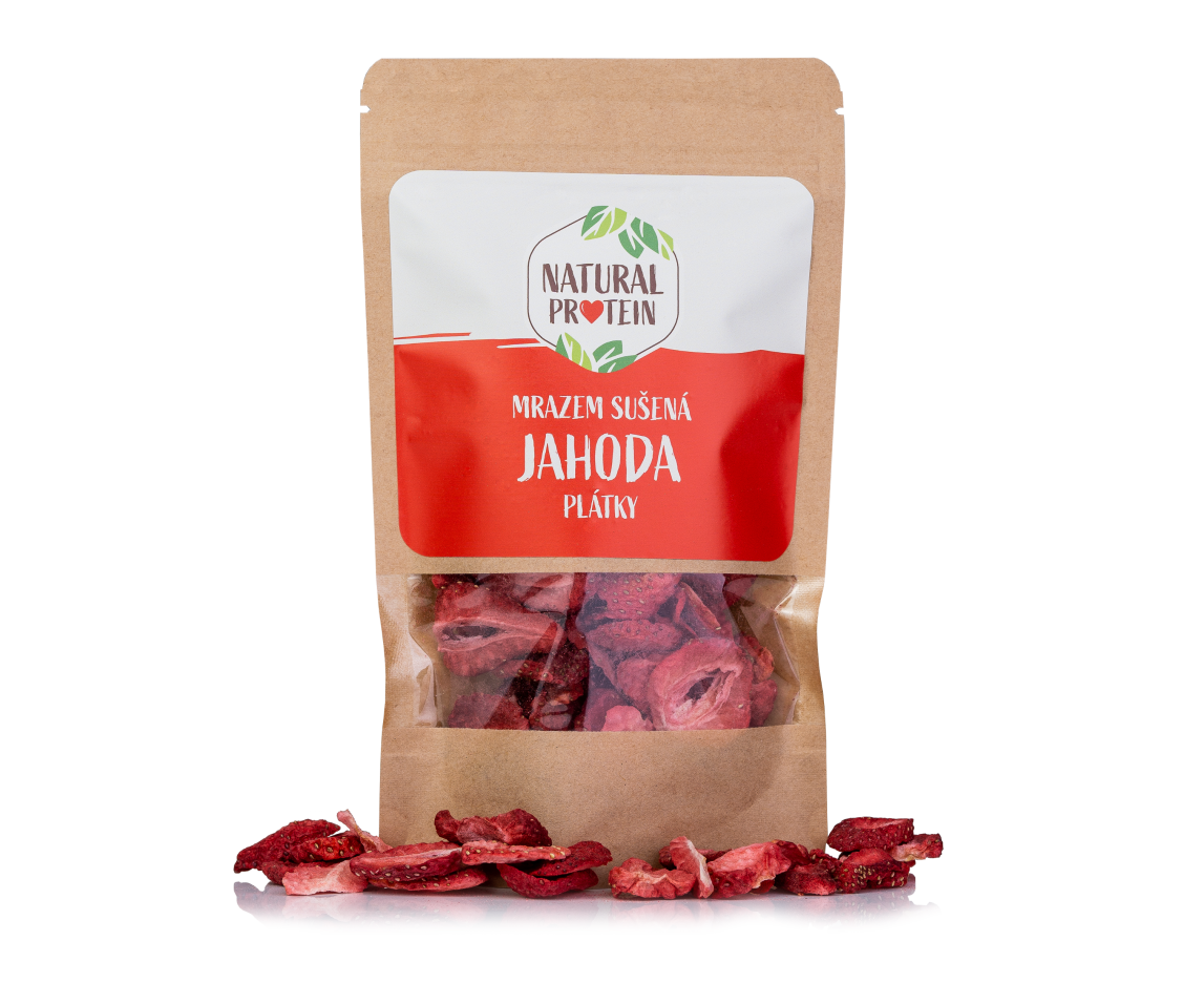 Mrazem sušené jahody Plátky 1 kus