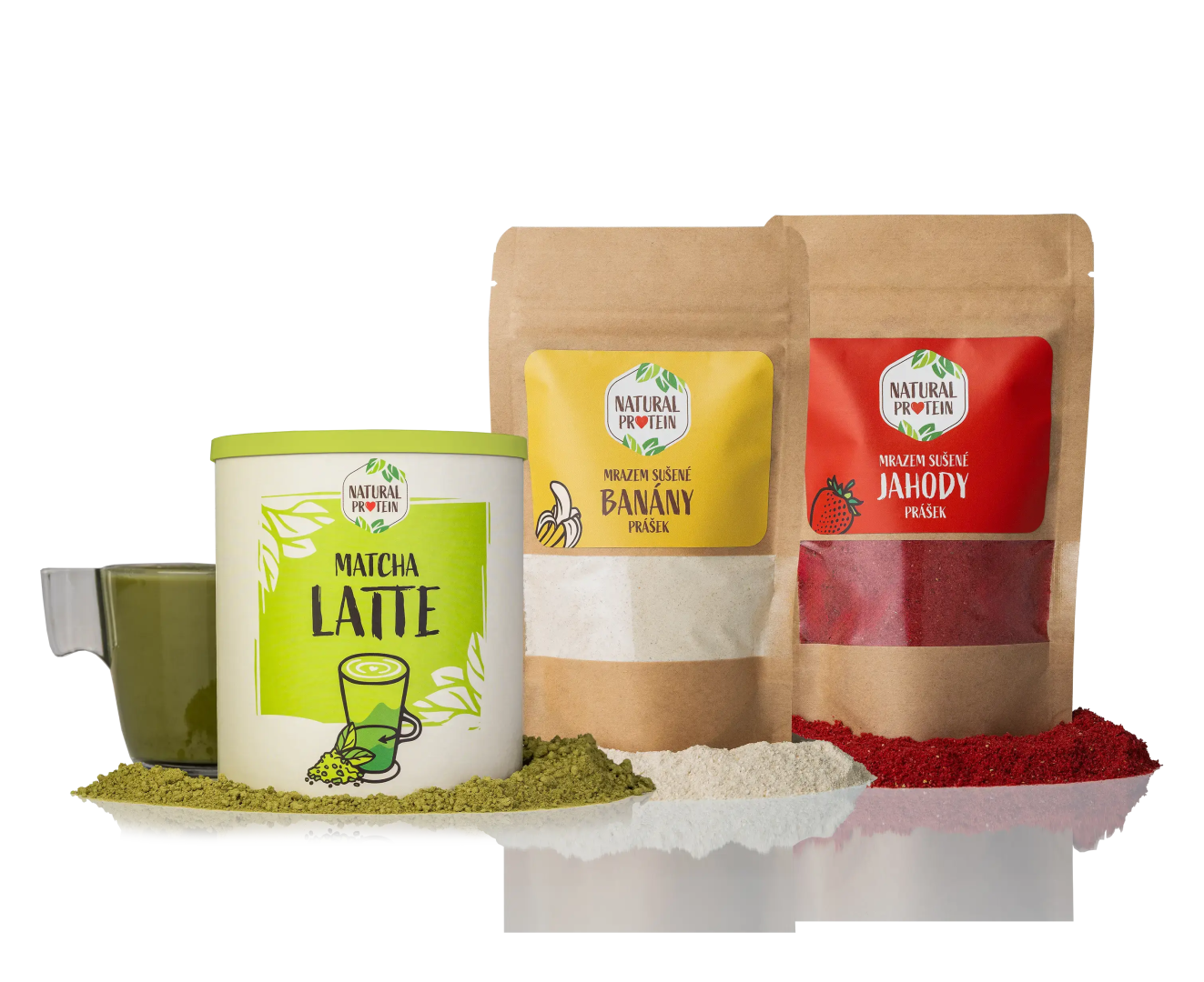 NaturalProtein Matcha latte ovocný twist balíček
