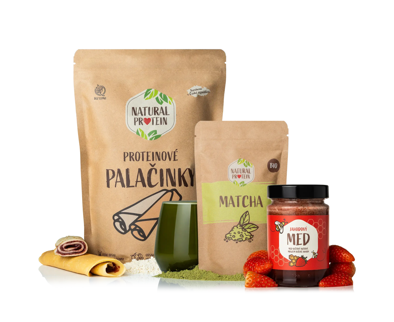 NaturalProtein Matcha palačinky balíček