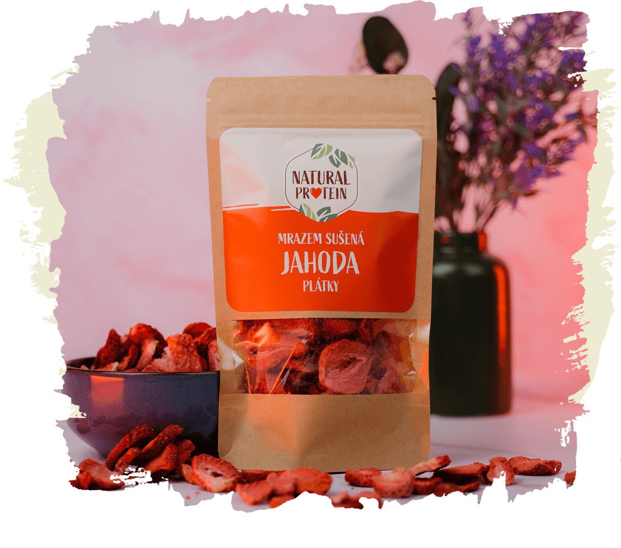 Mrazem sušené jahody Plátky 1 kus NaturalProtein.cz