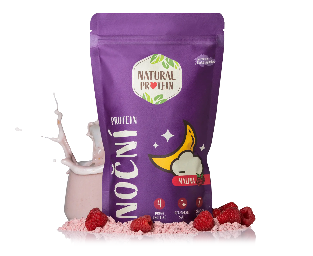 NaturalProtein Noční protein Malina