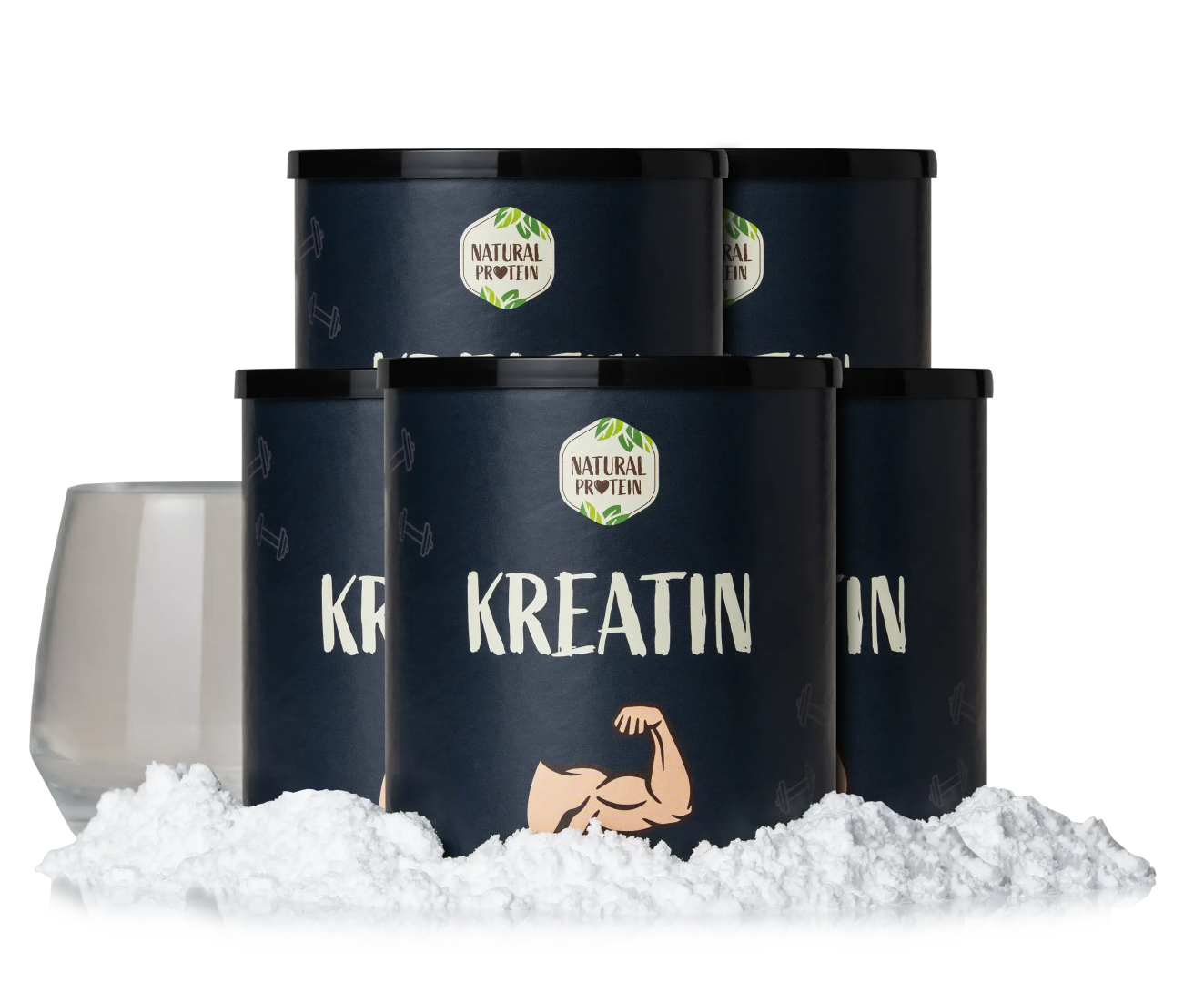 NaturalProtein Kreatin monohydrát (prášek) 5 ks