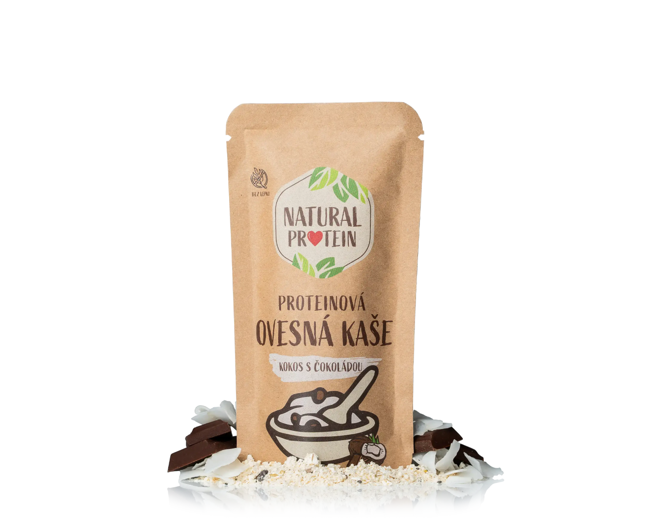 NaturalProtein Proteinová ovesná kaše Kokos s čokoládou (60 g)