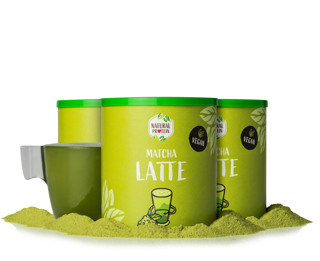 NaturalProtein Matcha Latte vegan 300g 3 ks