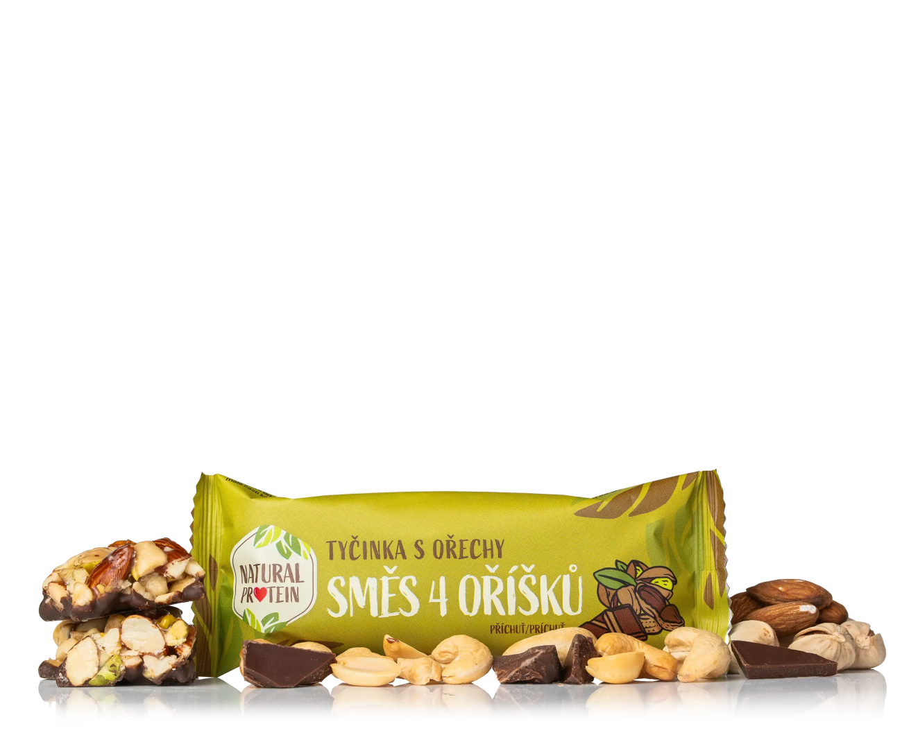 NaturalProtein Ořechová tyčinka směs 4 ořechů