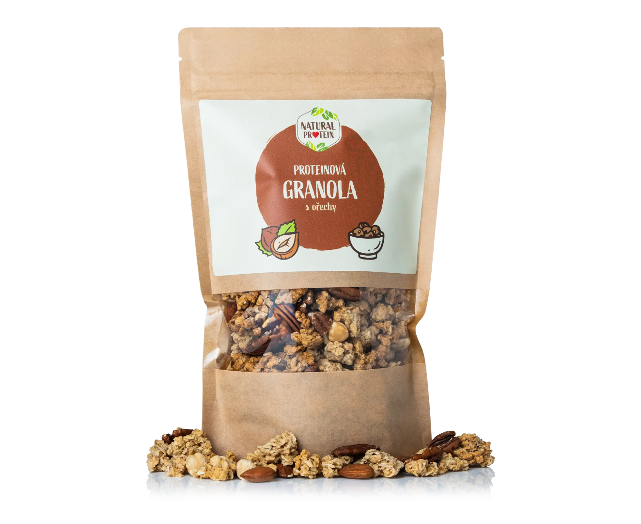 NaturalProtein Proteinová granola ořechová