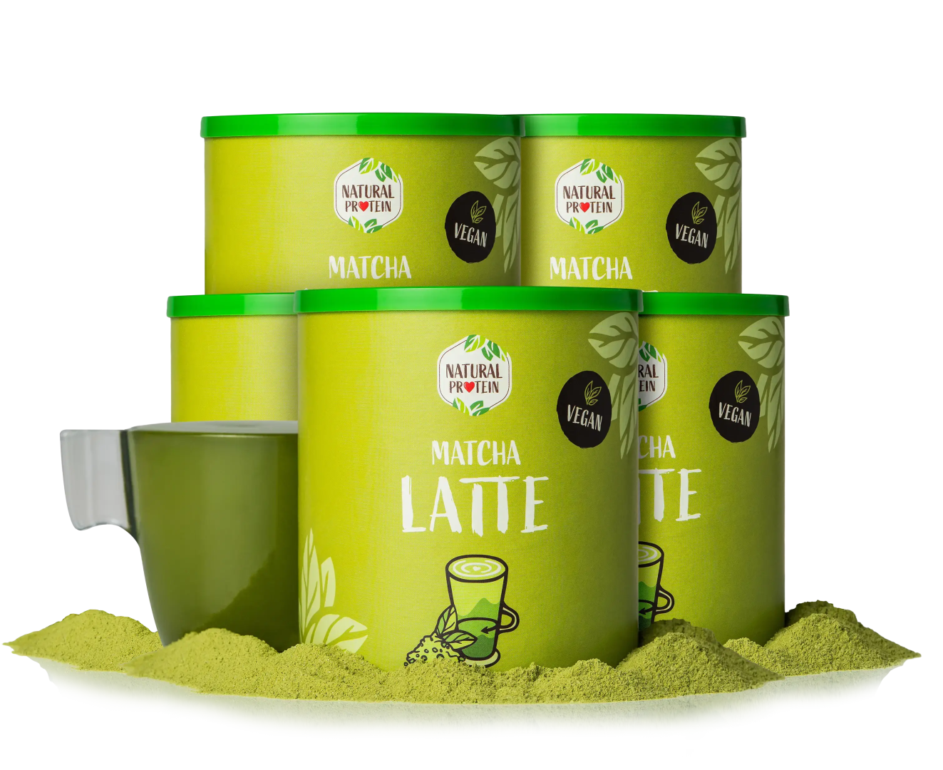 NaturalProtein Matcha Latte vegan 300g 5 ks