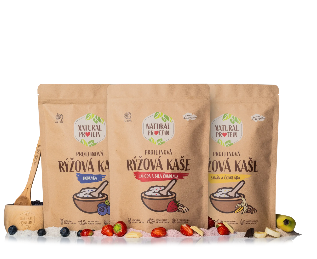 NaturalProtein 3x Proteinová rýžová kaše