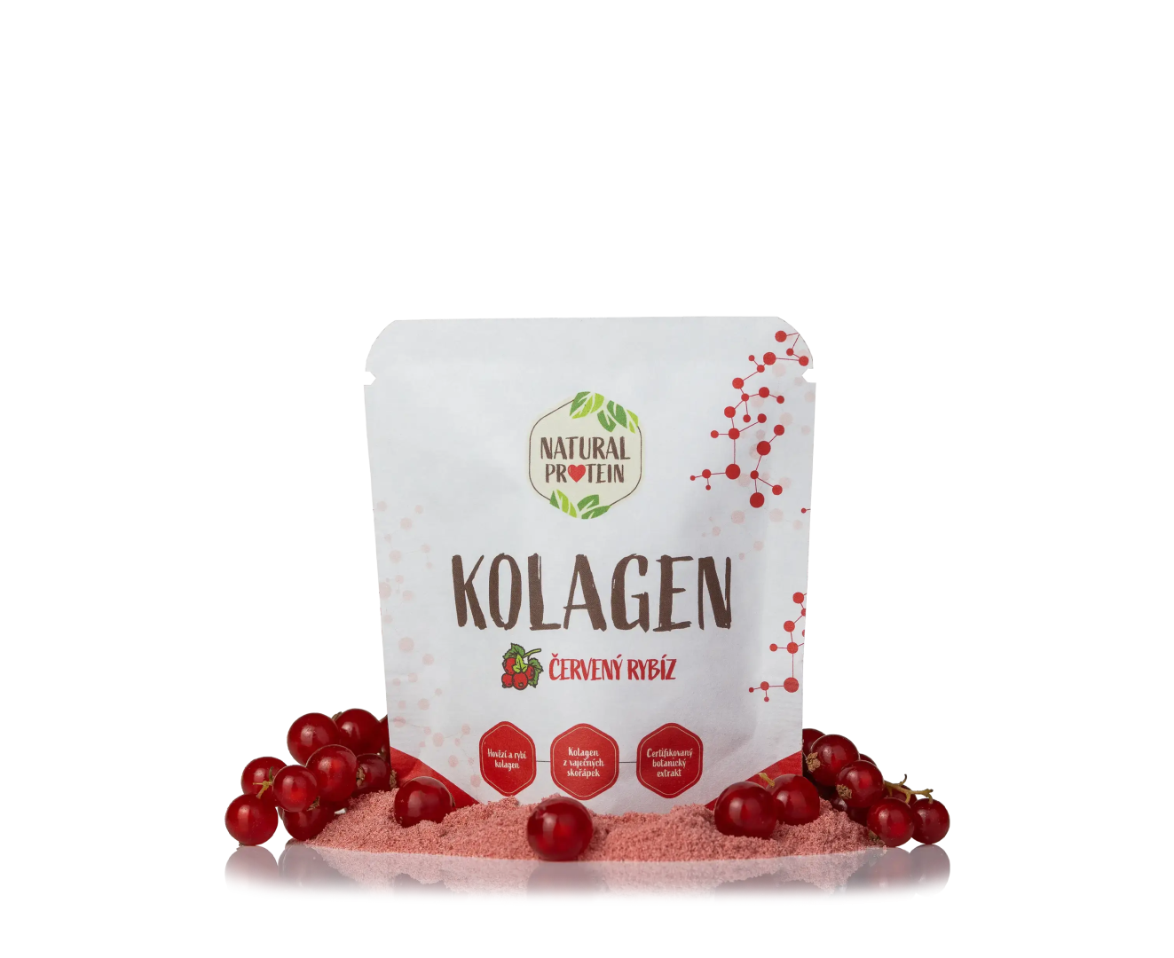 NaturalProtein Kolagen Červený rybíz (10 g)