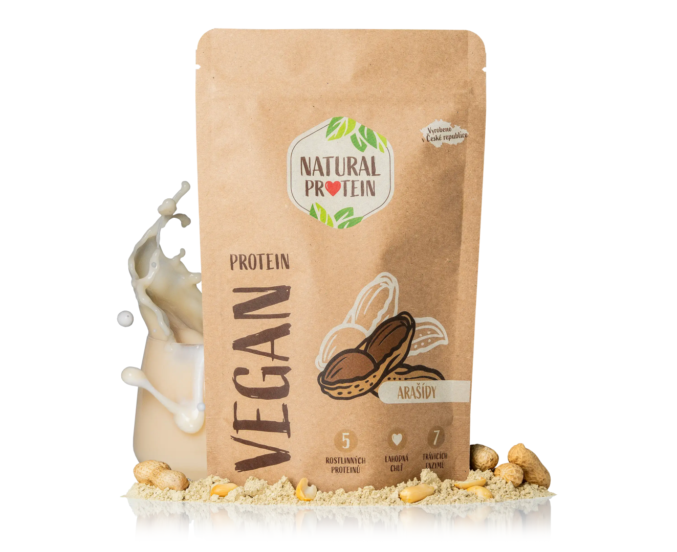 NaturalProtein Veganský protein Arašídy