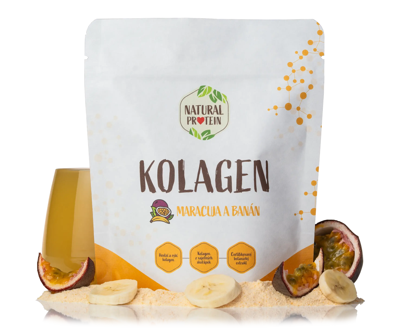 NaturalProtein Kolagen Maracuja a banán