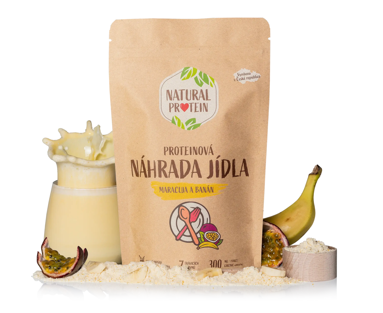NaturalProtein Náhrada jídla Maracuja a banán