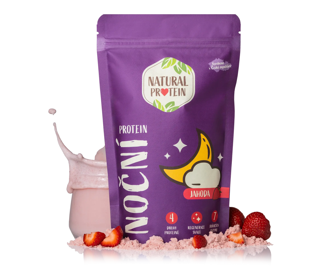 NaturalProtein Noční protein Jahoda