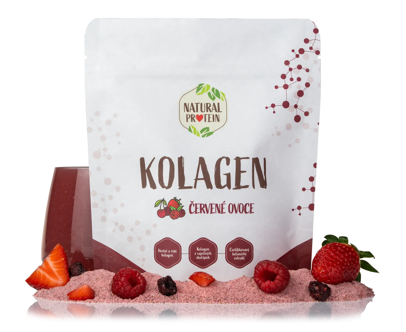 NaturalProtein Kolagen Červené ovoce