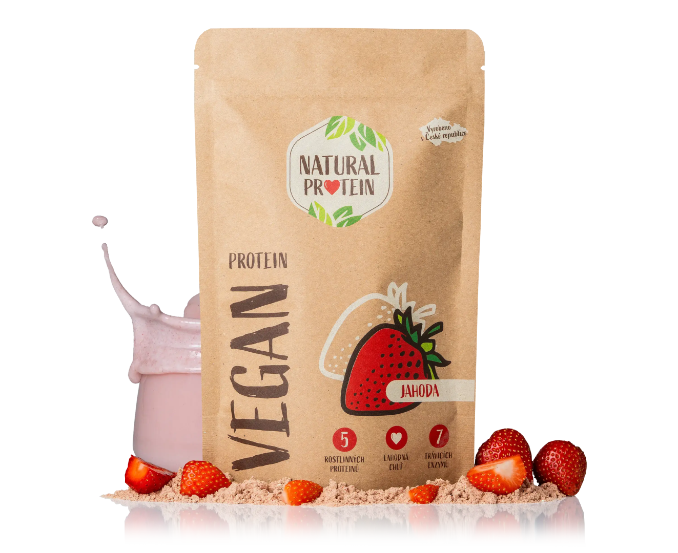NaturalProtein Veganský protein Jahoda