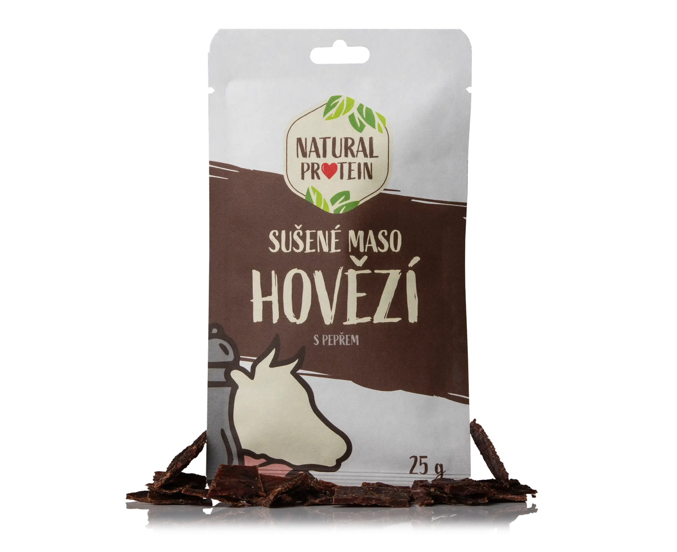 NaturalProtein Sušené maso  hovězí s pepřem