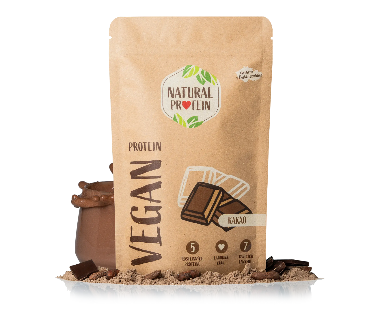 NaturalProtein Veganský protein Kakao
