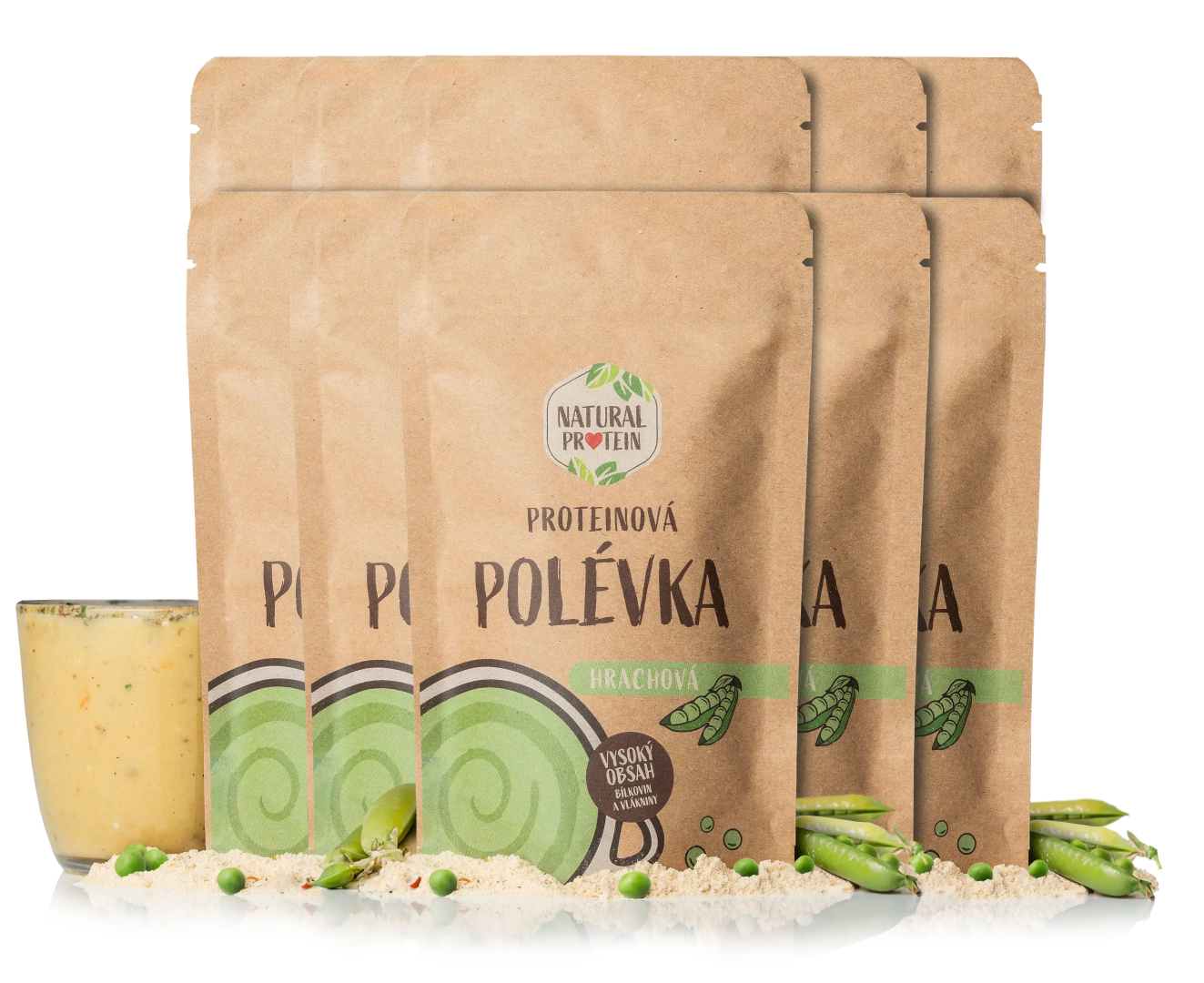 NaturalProtein Proteinová polévka - hrachová 10 kusů