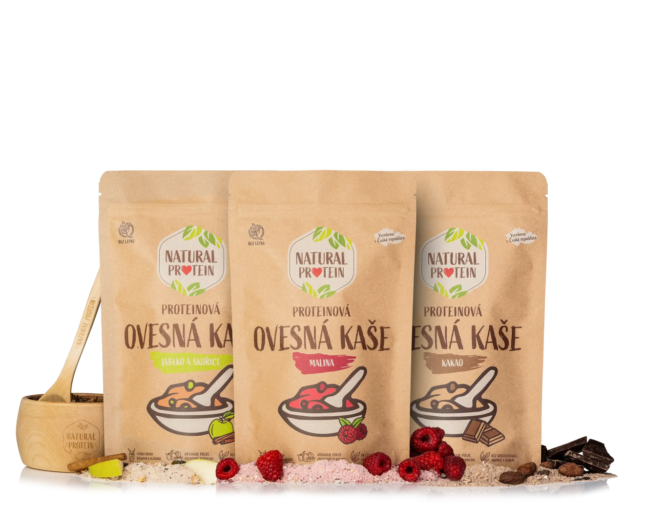 NaturalProtein 3x proteinová ovesná kaše