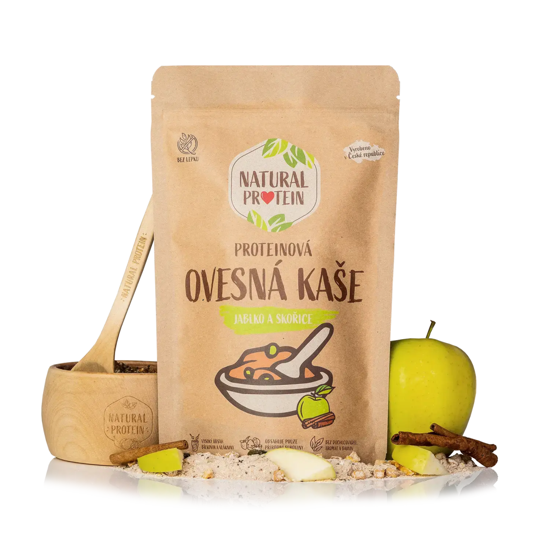 NaturalProtein Proteinová ovesná kaše Jablko a skořice