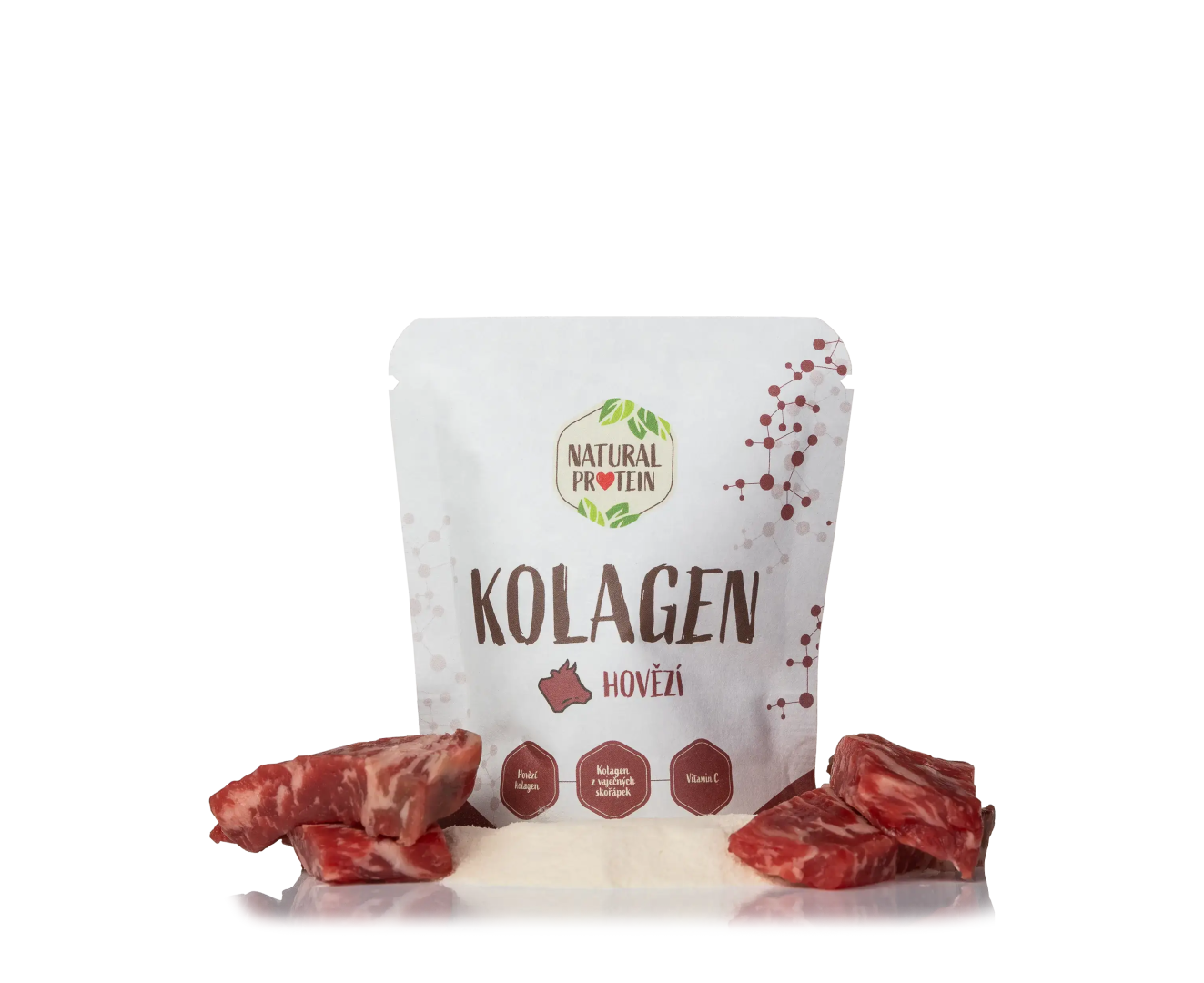 NaturalProtein Kolagen hovězí (10 g, klouby, chrupavky, šlachy)