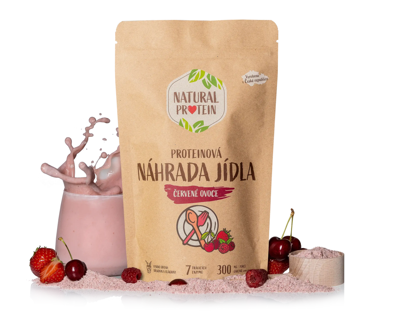 NaturalProtein Náhrada jídla Červené ovoce