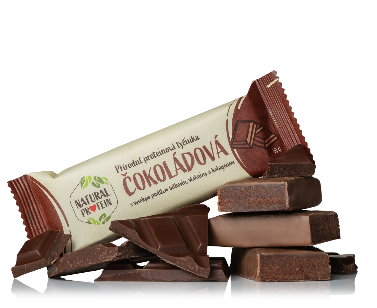 NaturalProtein Proteinová tyčinka s kolagenem Čokoládová